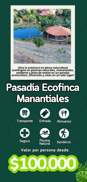 Pasadía Ecofinca Manantiales El Cairo.